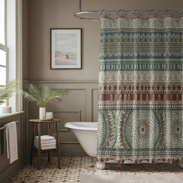 Union Rustic Boho Paisley - Premium Shower Curtain | Wayfair